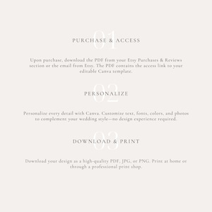 JULIETTE Timeless Elegant Wedding Invitation Template – Printable Editable Invite, Canva Template image 11