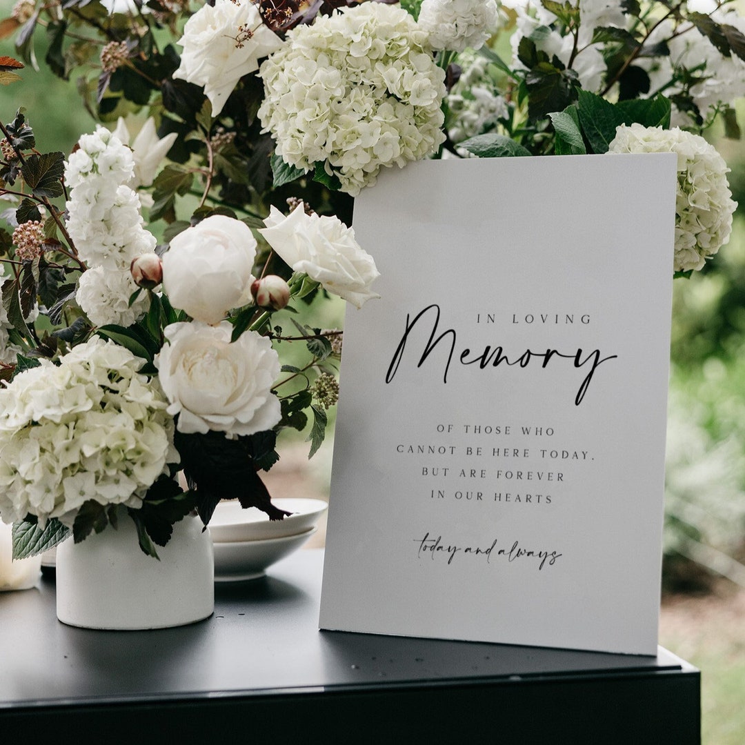 CHRISTINE Wedding Memorial Sign Template, Printable in Loving Memory ...