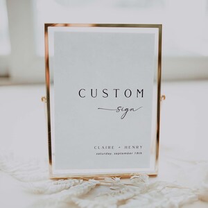 CLAIRE Minimal Wedding Reception Bundle, Printable Wedding Signs Template Download, Modern Wedding Signage, Fully Editable Instant Download image 8