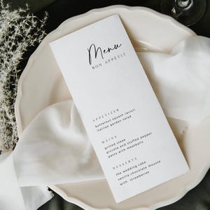 CHRISTINE Modern Elegant Wedding Invitation Bundle, DIY Minimal Large Wedding Kit, Modern Minimal Wedding Invitation Suite Template Bundle image 7