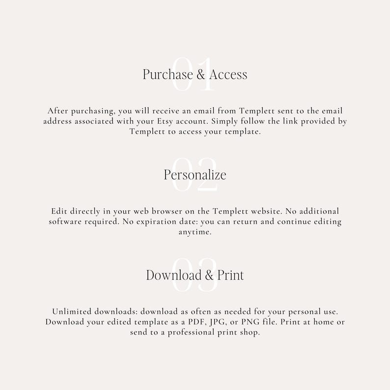 Beige Wedding Invitation Suite Template, Boho Minimalist Wedding Invitation Template, Wedding Invitation With Rsvp, Editable Invitation Set image 10
