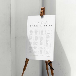 CLAIRE Minimal Wedding Reception Bundle, Printable Wedding Signs Template Download, Modern Wedding Signage, Fully Editable Instant Download image 3