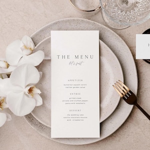 ELLIE Minimal Modern Wedding Reception Bundle Template, Printable Wedding Signs Template Download, Modern Wedding Signage, Fully Editable image 5