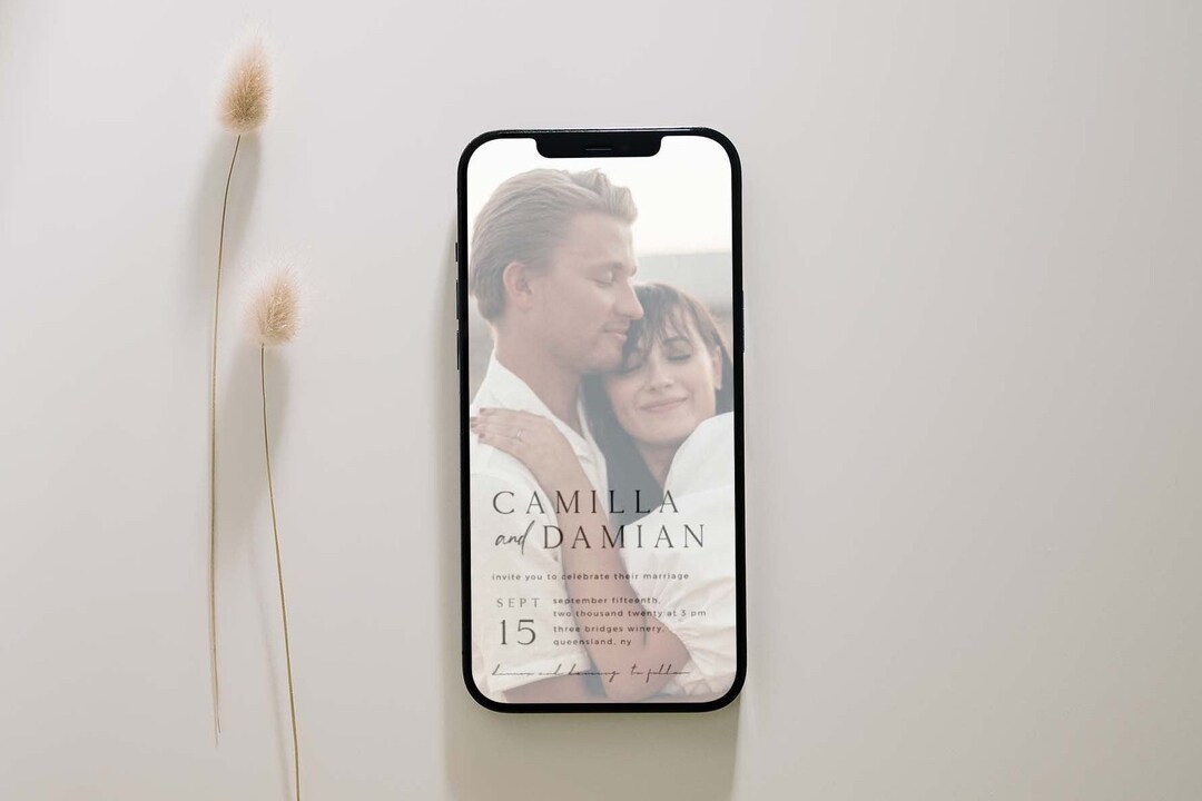 Digital Wedding Invitation Suite Template, Electronic Wedding