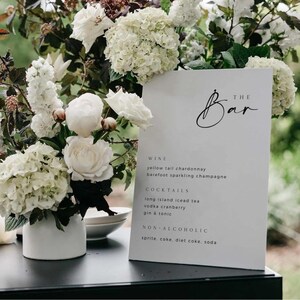 CHRISTINE Modern Elegant Wedding Invitation Bundle, DIY Minimal Large Wedding Kit, Modern Minimal Wedding Invitation Suite Template Bundle image 8