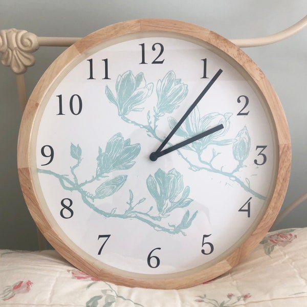 Magnolia Clock Etsy