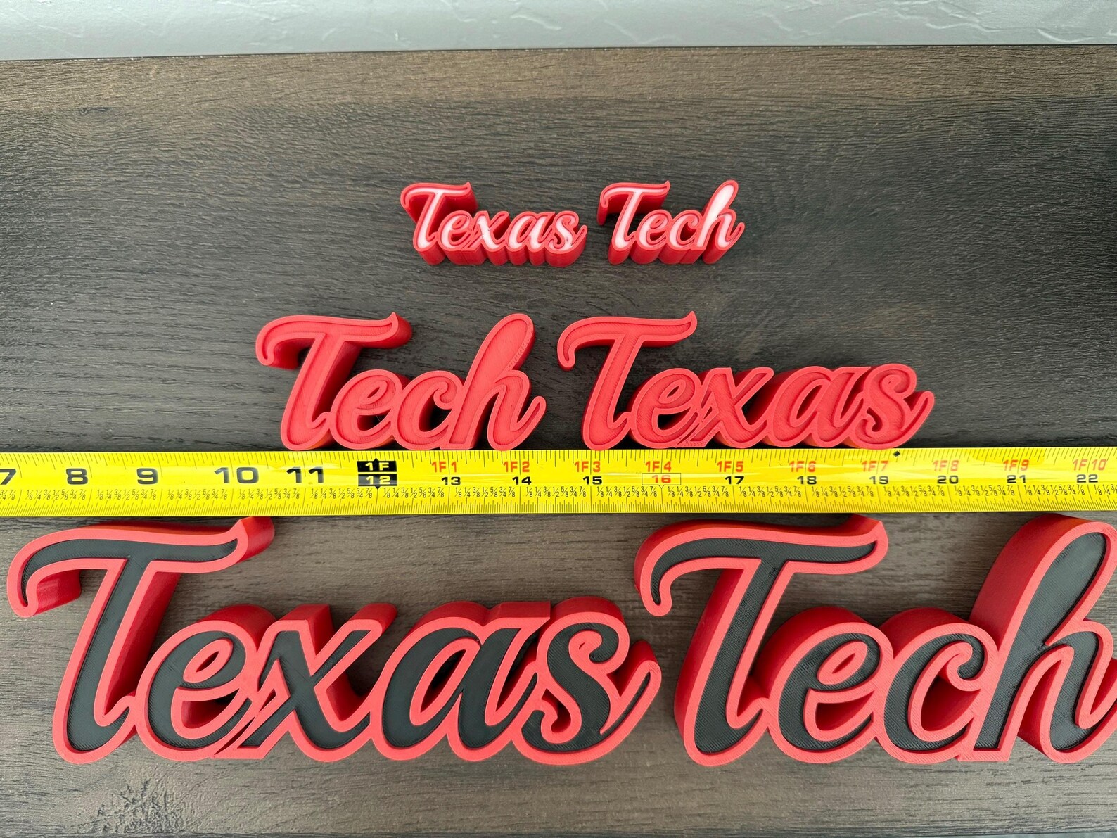 Texas Tech Sign: 3D Printed Shelf Decor - Spirit Colors - Etsy