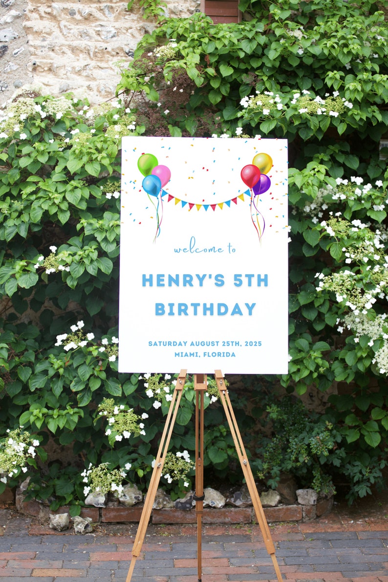 Custom Birthday Sign DIY Birthday Sign Template Editable - Etsy Österreich