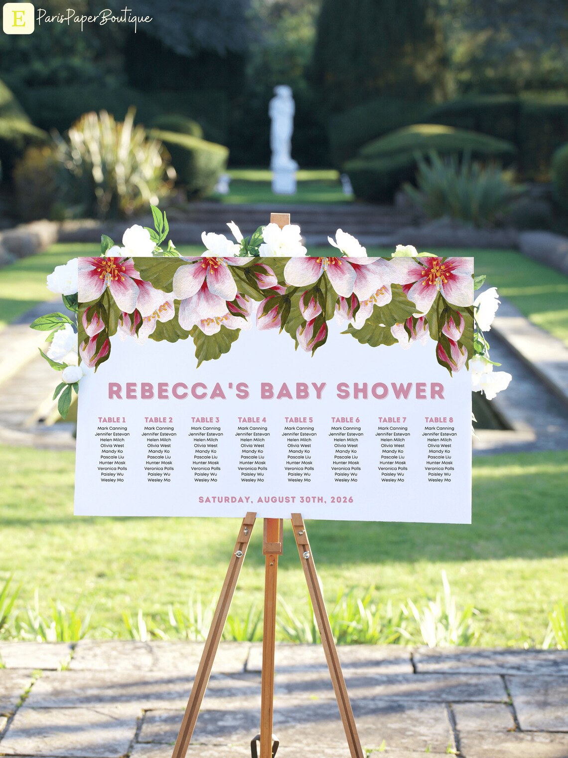 Baby Shower Seating Plan Custom Seating Chart Template Etsy