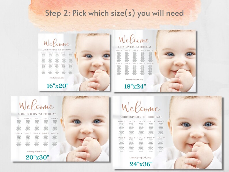 Custom Seating Plan, Birthday Party Seating Chart, Digital Download, Seating Plan, Personalized