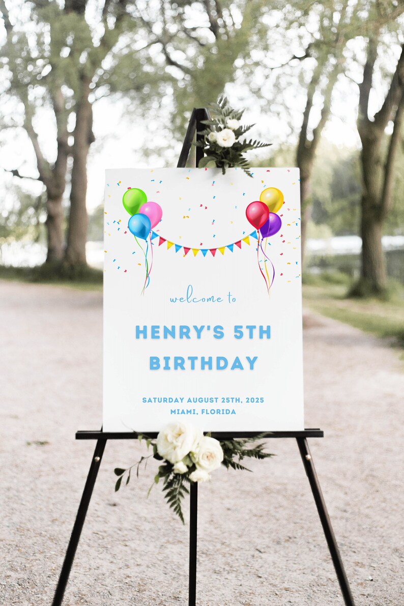 Custom Birthday Sign DIY Birthday Sign Template Editable - Etsy Österreich