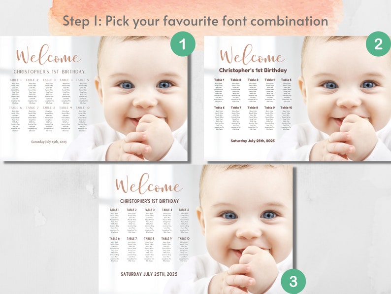 Custom Seating Plan, Birthday Party Seating Chart, Digital Download, Seating Plan, Personalized