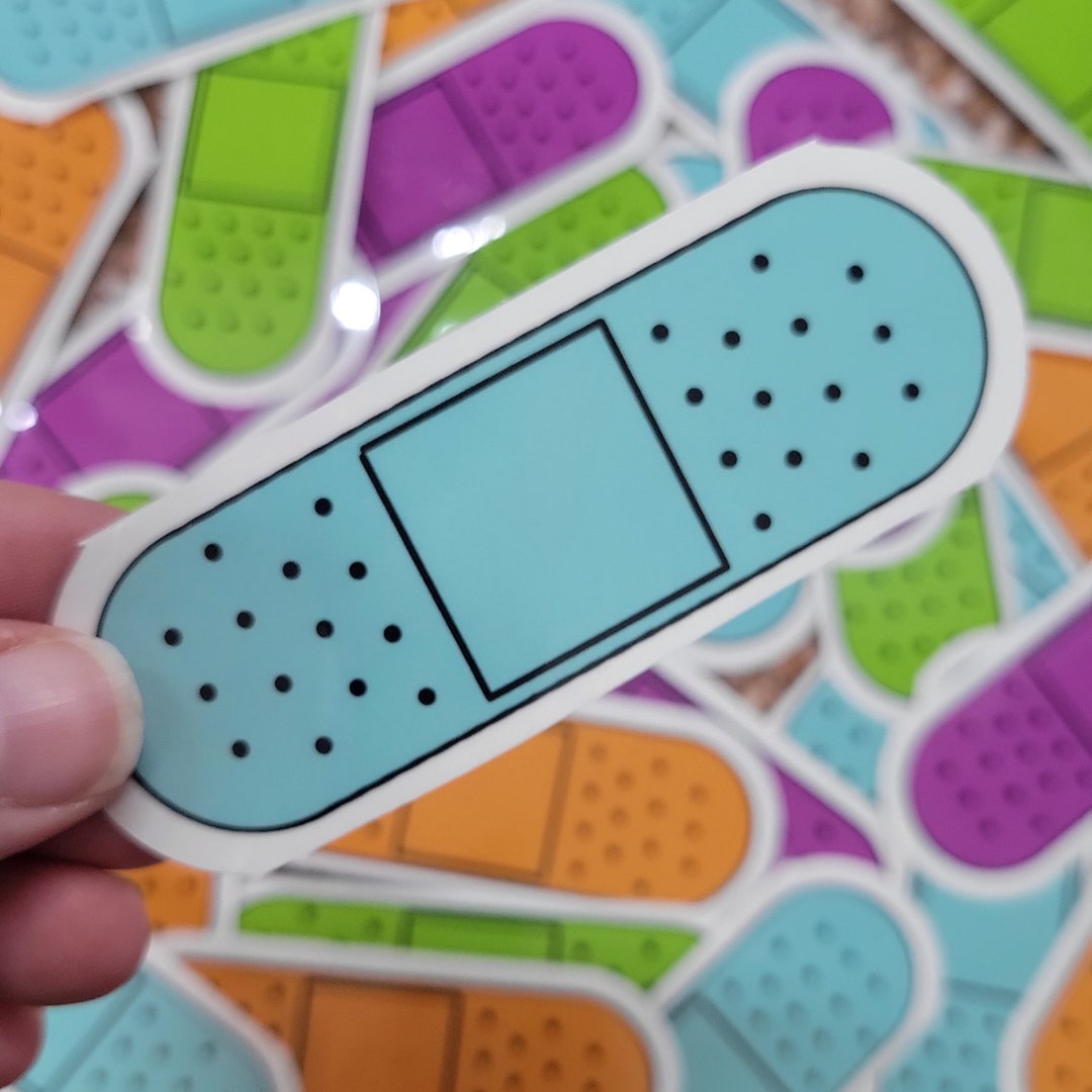Bottle Bandaid Decal Teal. Yeti Sticker. Hydroflask Decals. Etsy