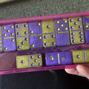 Double six resin dominoes