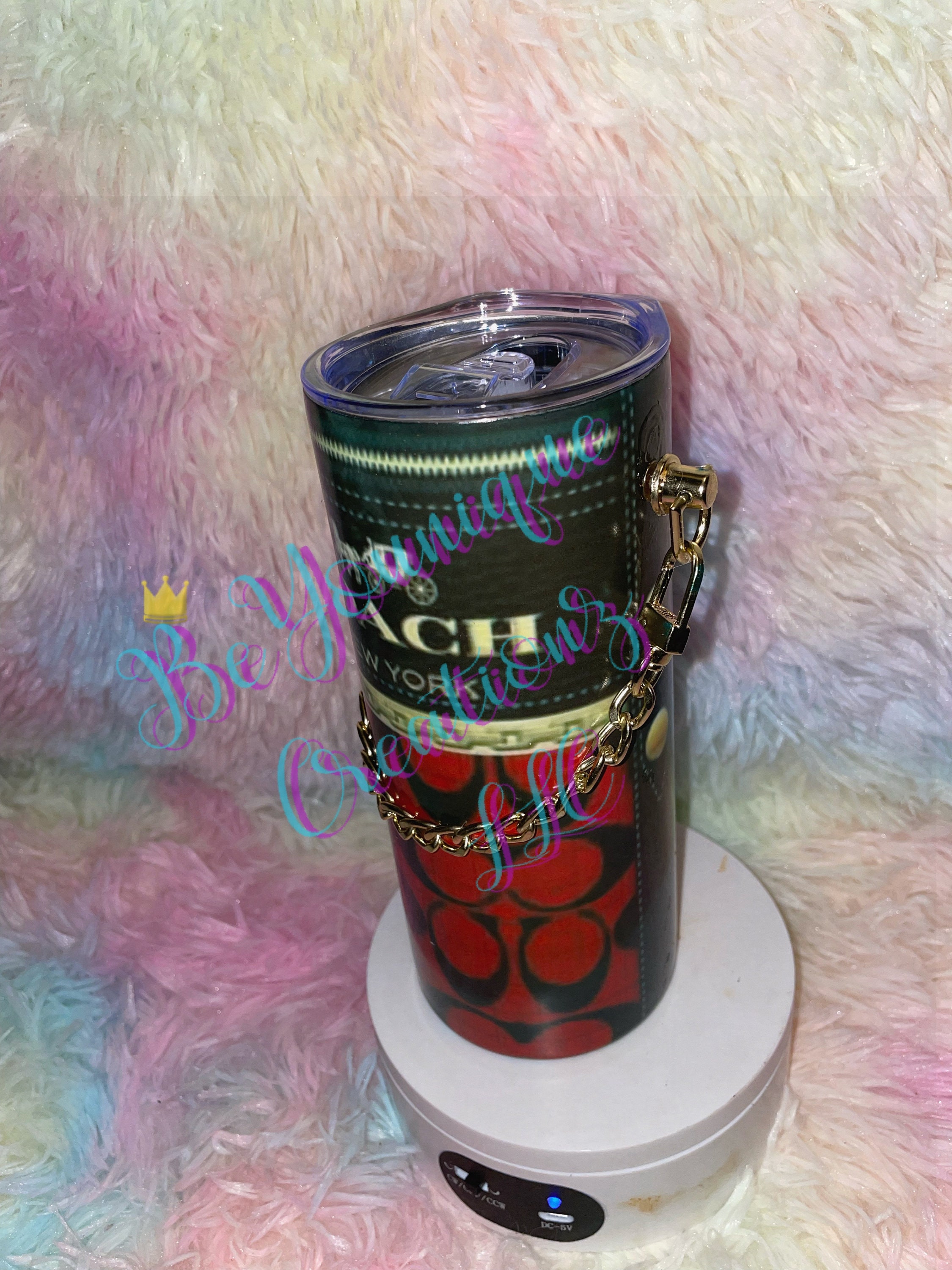 Hand Bag Tumbler With Chain Etsy