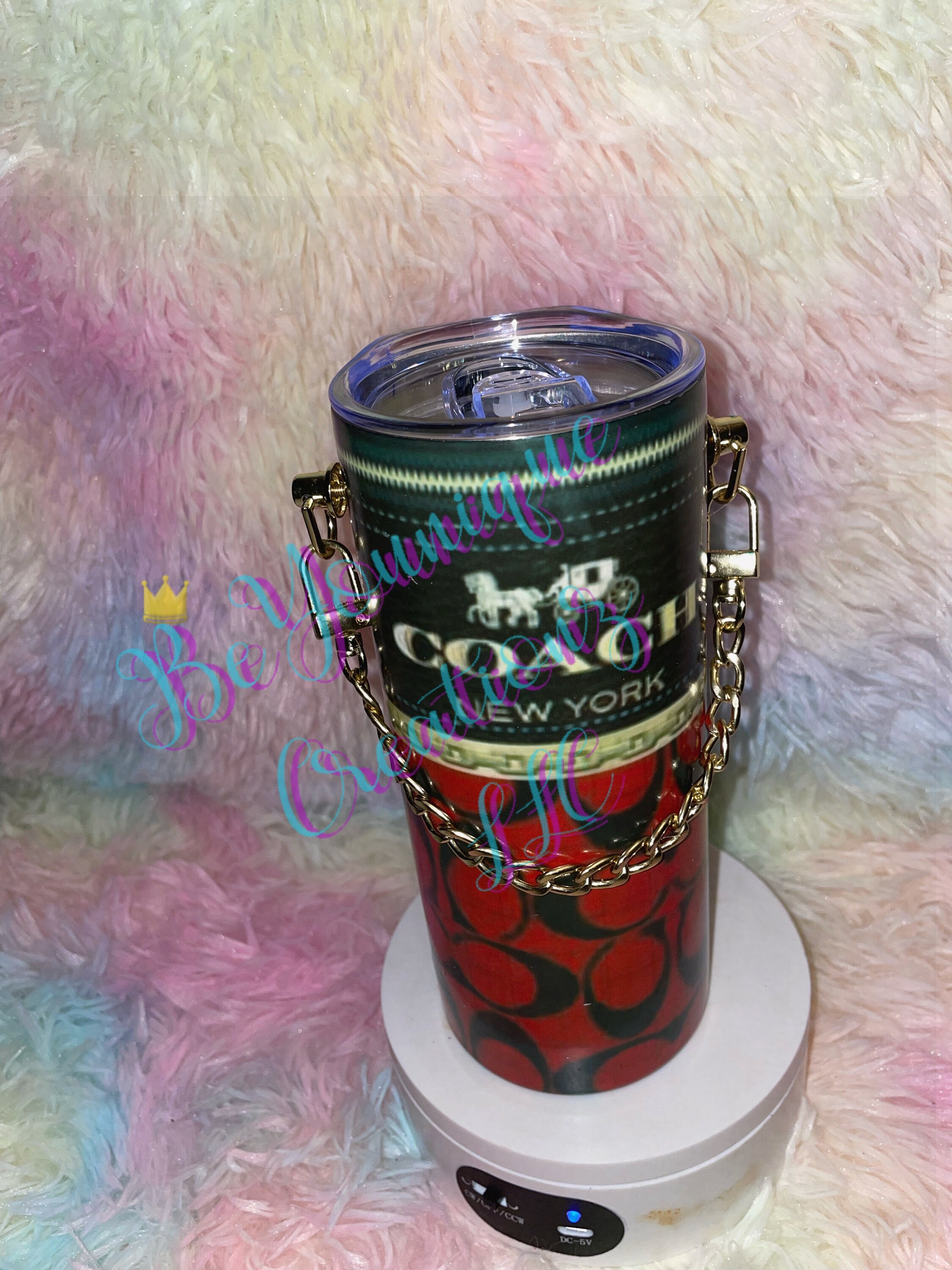 Hand Bag Tumbler With Chain Etsy