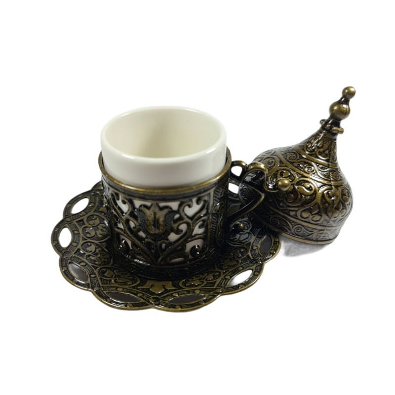 Espresso Cup & Saucer - Arabesco Turchese