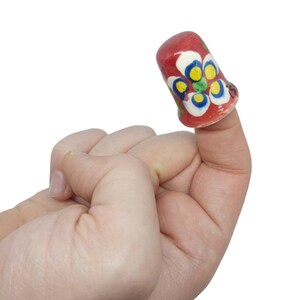 Ceramic Thimble Retro Sewing Finger Protector Shield Fingertip Collectibles