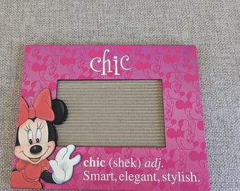 Vintage Disney Photo Frames - Minnie "Chic" /  Mickey & The Gang "We're Being Goofy" - Excellent Condition