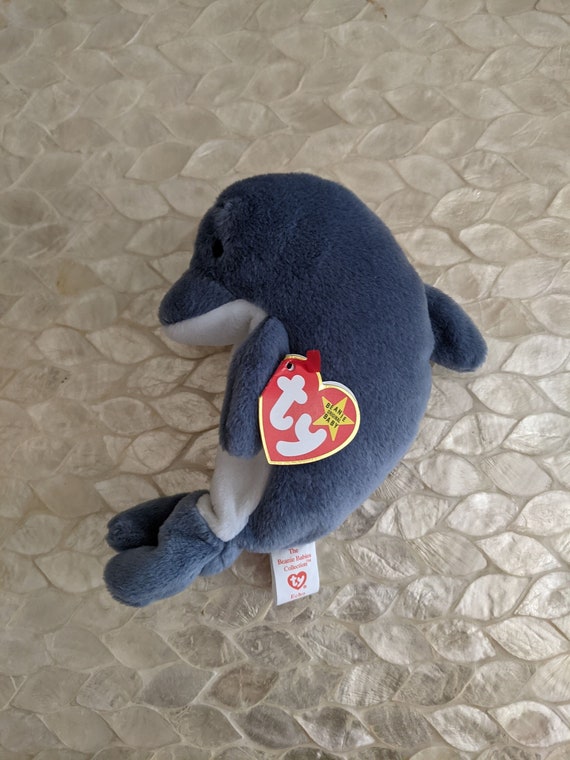 Ty Original Beanie Babies Echo the Dolphin mint Condition With Swing Tags Etsy UK