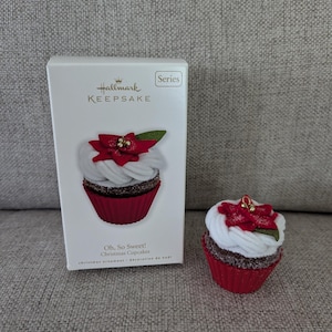 Hallmark Keepsake Ornament - &quot;Oh, So Sweet!&quot; Christmas Cupcakes (New in box, released 2010)