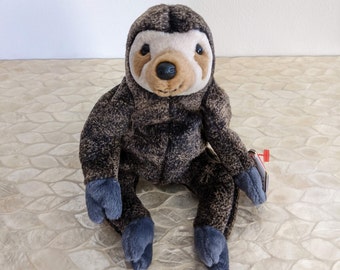 Ty Original Beanie Babies - Slowpoke the Sloth (Men condition, With Swing Tag!)