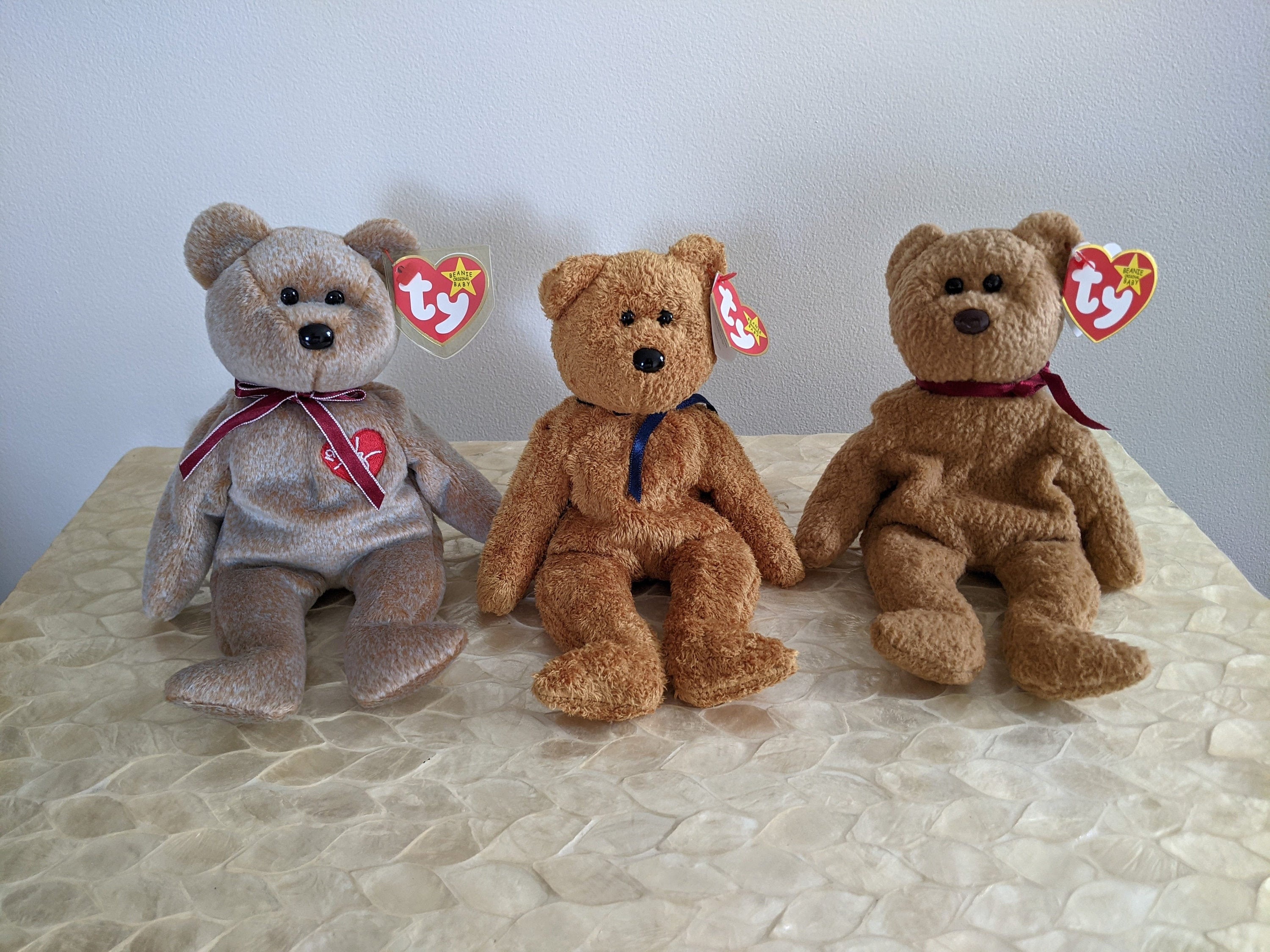 Ty Original Beanie Babies Vintage Brown Bears 1999 Signature Bear