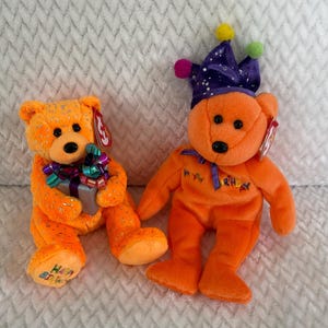 Ty Original Beanie Babies - Urso de feliz aniversário (em perfeitas condições, com etiquetas de balanço!)