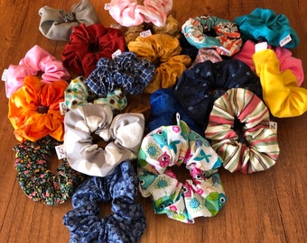 Build Your Own Scrunchie Pack!, Fabric Scrunchies, Upcycled Fabric, Hair Accessories, Sustainable And Zero Waste, Gift, Stocking Stuffer