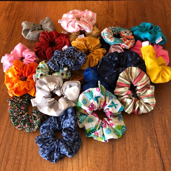 Build Your Own Scrunchie Pack!, Fabric Scrunchies, Upcycled Fabric, Hair Accessories, Sustainable And Zero Waste, Gift, Stocking Stuffer