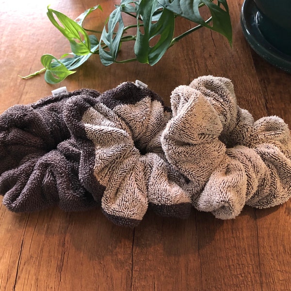 XL Towel Scrunchie, Terry Cloth, Water Absorbing, Oversized Scrunchie, Large Hair Accessory, Spa Scrunchies, Easter Gift, Gift for Her