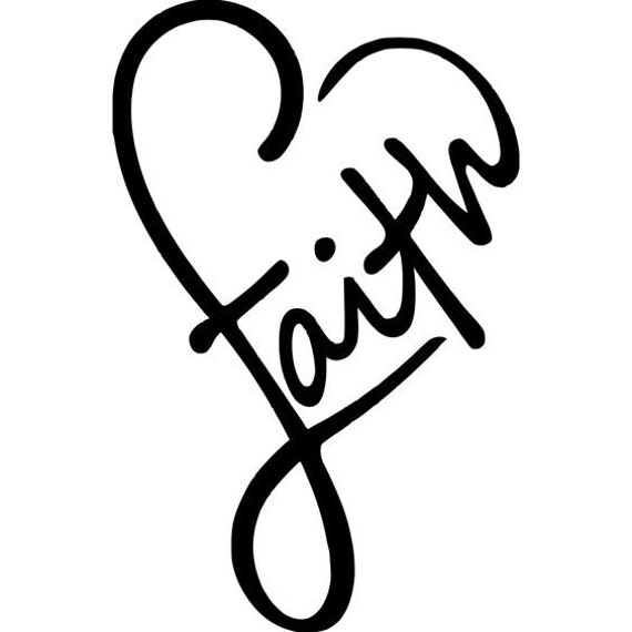 Vinyl Decal Bumper Sticker Faith Heart Decal Religious - Etsy