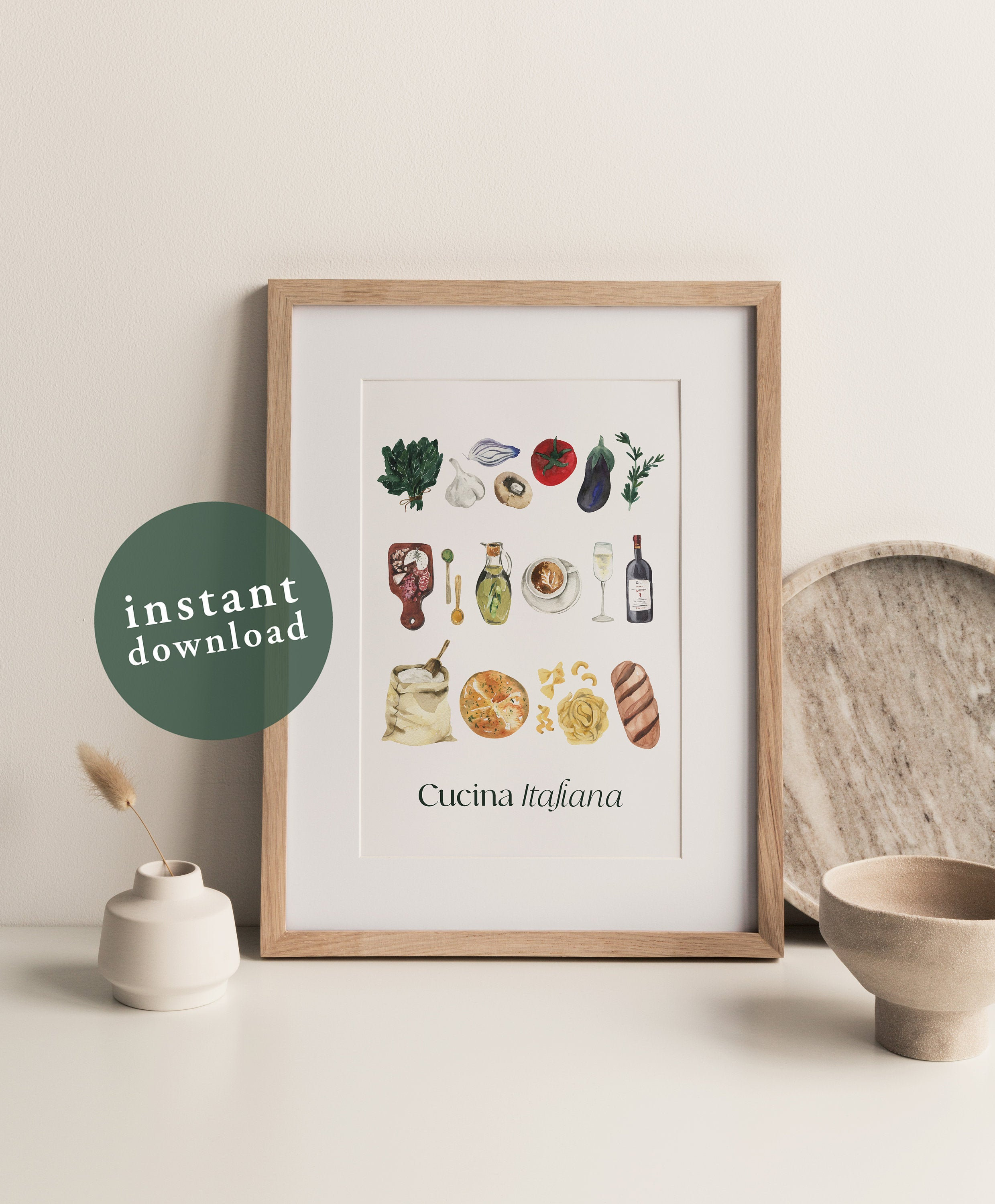 italian kitchen wall decor | kitchen wall art set of... Italian Kitchen Art Printable, Kitchen Decor, Wall Art, Digital Print ...