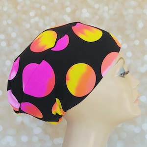Stretchy Lycra Euro Scrub Caps for Women, Surgical Cap Women