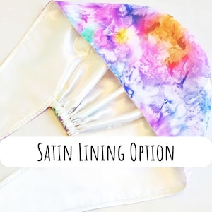 Satin Lining Option Scrub Caps for Women, Tie Dye Surgical Cap Women, Nursing Scrub Hats, Pediatric Nurse Scrub Caps