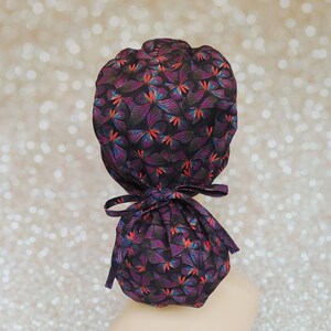 Butterflies ponytail scrub caps for women, Surgical Scrub Caps