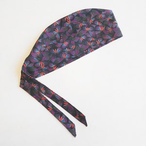 Scrub caps for women, Ponytail scrub cap, Surgical cap women, Purple Butterflies