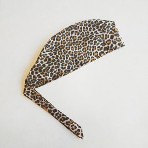 Scrub caps for women with buttons, Surgical hat, Cheetah head cap