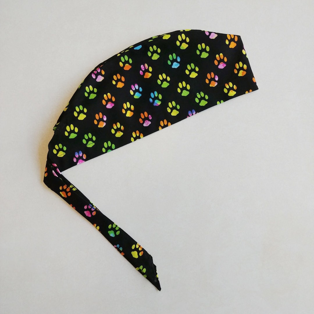 Dog Paw Prints Scrub Cap Dental Scrub Cap Medical Surgical Etsy