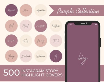 500 Instagram Highlight Covers - Highlight Covers Collection - Instagram Story Highlight Covers - Aesthetic Instagram Highlights