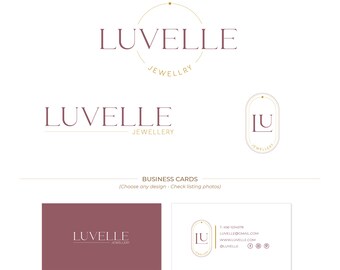 Boutique logo-branding package with business card design. Logo design branding kit. Mini brands photography logo - thank you cards business