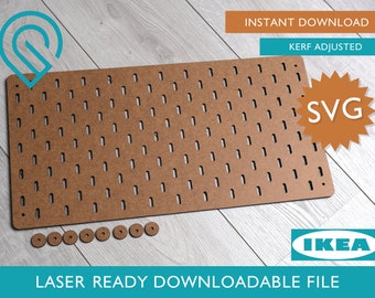 Pegboard SVG Laser Ready File - Glowforge Compatible - IKEA Skadis