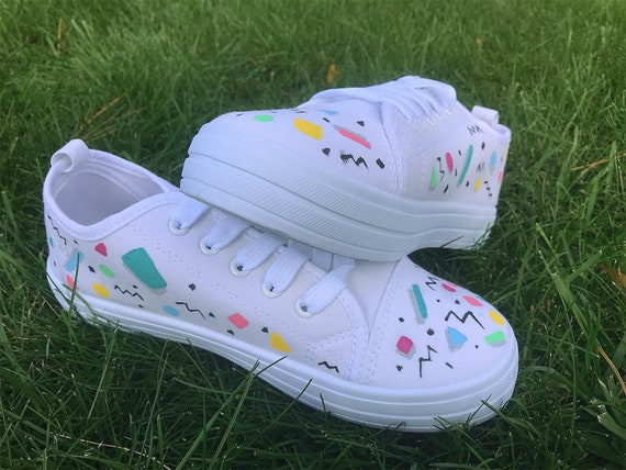 Custom Aesthetic Retro Shapes Hand-painted Sneakers Shoes, Retro Sneakers,  Retro Shapes, Retro Shoes, Af1s, Custom Af1s, Custom Air Forces - Etsy  Australia