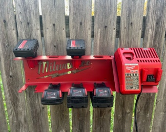 Milwaukee M12 M18 Battery Holder and Charger Mount