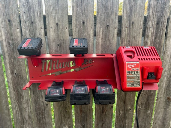 Milwaukee M12 M18 Battery Holder and Charger Mount Etsy
