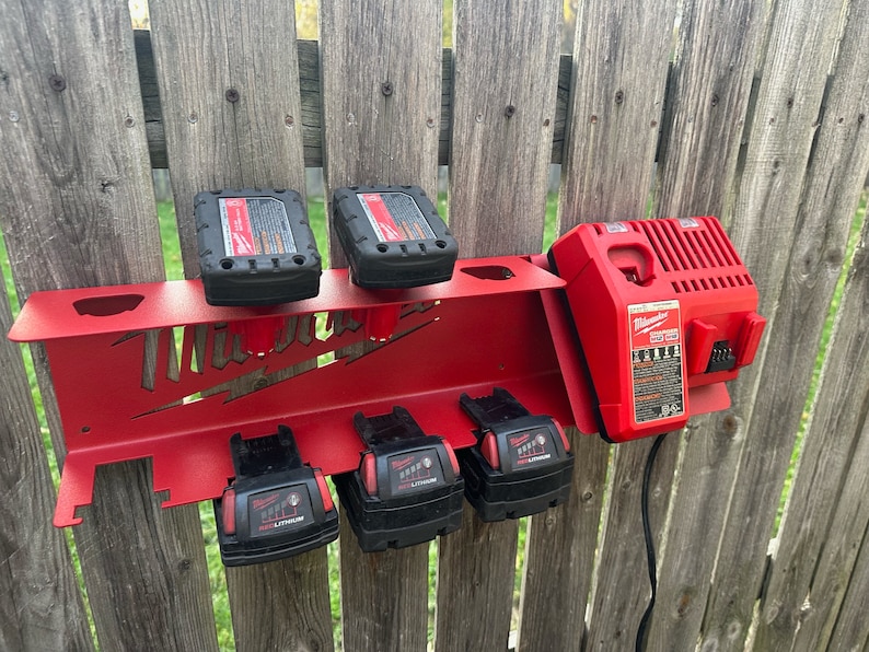 Milwaukee M12 M18 Battery Holder and Charger Mount - Etsy
