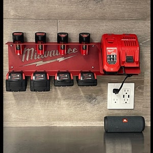 Milwaukee M12 M18 Battery Holder and Charger Mount