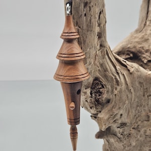 Hand-Turned &#39;bird house&#39; unique Wooden Christmas Tree Ornament: A Timeless and Elegant Holiday Keepsake for Your Festive Celebrations.