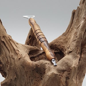 Handmade diamond painting pen made from Black Limba, individually hand turned on a lathe, each pen is unique.