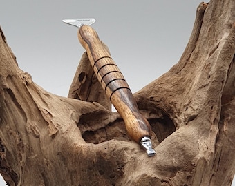 Handmade diamond painting pen made from Black Limba, individually hand turned on a lathe, each pen is unique.